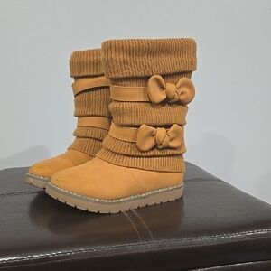 Sold! Sold! Sold! Dream Pairs Tan Kids Boots with Bows
